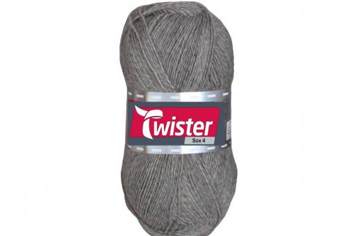 Sockenwolle Twister - 100 g - Uni Hellgrau
