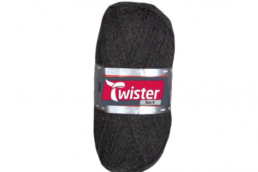 Sockenwolle Twister - 100 g - Uni Mittelgrau
