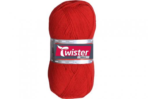 Sockenwolle Twister - 100 g - Uni Rot