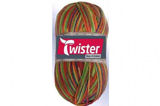 Sockenwolle Twister - 100 g - Bunt Ringel Clown