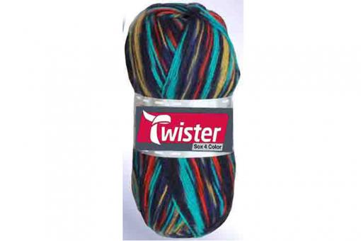Sockenwolle Twister - 100 g - Bunt Marine Multi