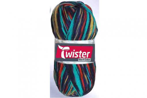 Sockenwolle Twister - 100 g - Bunt Marine Multi