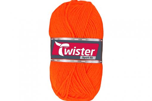 Universalwolle Twister - 50 g - Uni Neonorange