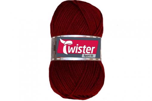 Universalwolle Twister - 50 g - Uni Weinrot