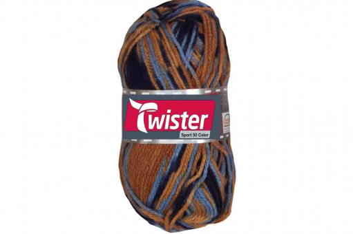 Universalwolle Twister - 50 g - Bunt Rost/Braun