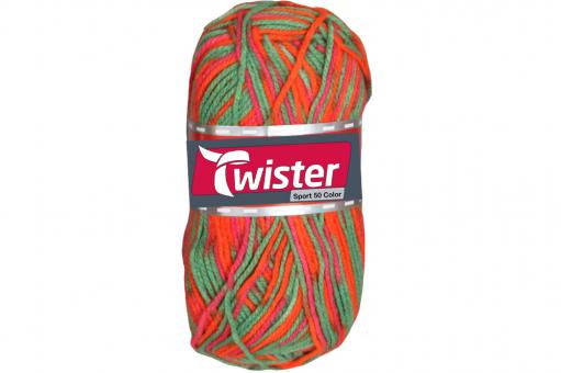 Universalwolle Twister - 50 g - Bunt Rot/Grün