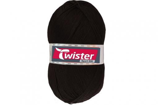 Universalwolle Twister - 400 g - Uni Schwarz