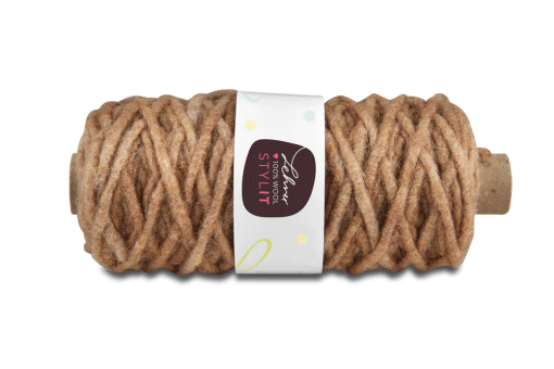 Makramee Garn - 5 mm -Jute Kern - 50 Meter Rolle Dunkelbraun