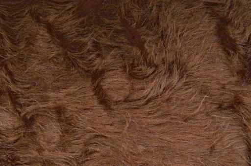 Langhaarfell 40 mm hoch - Uni Braun