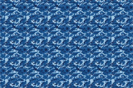 Dekostoff - Tarnmuster Klassik Blau