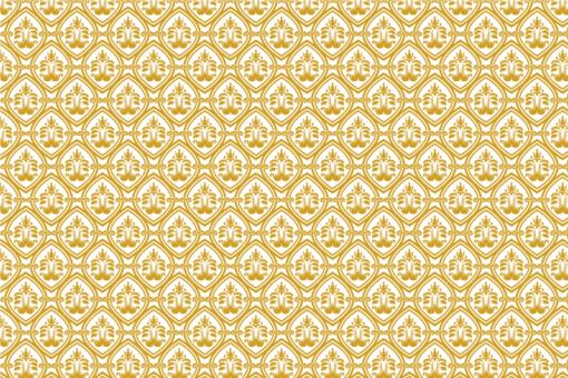 Dekostoff - Barock Variante 1 Gold/Weiß