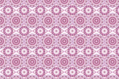 Polarfleece-Stoff -  Mandala Flor Rosa