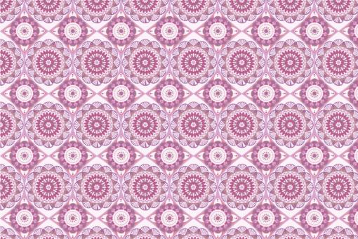 Polarfleece-Stoff -  Mandala Flor Rosa