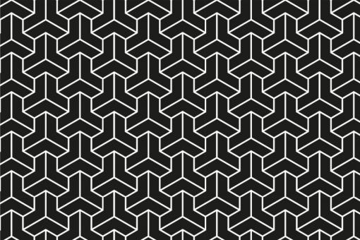 Blackout-Stoff perm. schwer entflammbar - Modern World 9 Schwarz