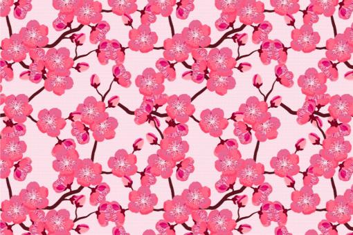 Satin - Kirschblüte Rosa/Pink