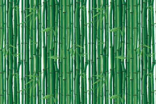 Blackout-Stoff perm. schwer entflammbar - Bambus Blätter 