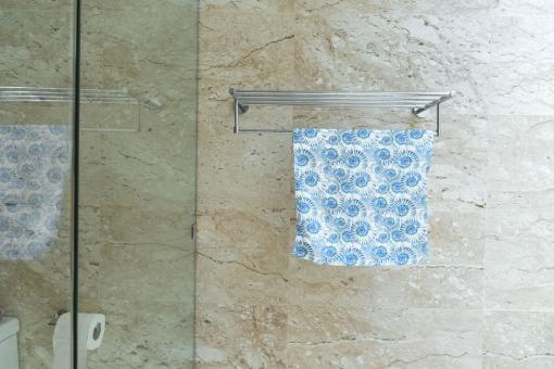 Frottee mit Fleece - Seashells 