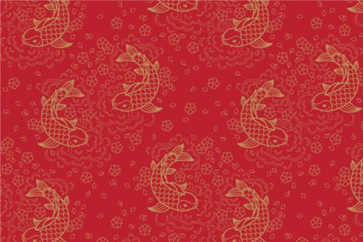 Peking - Türvorhang-Stoff Rot