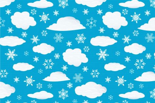 Satin - Schnee-Wolken Himmelblau