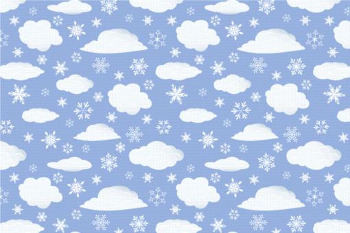 Schnee-Wolken - Türvorhang-Stoff Eisblau