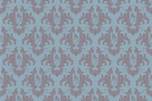Barock Henry - Türvorhang-Stoff Blau