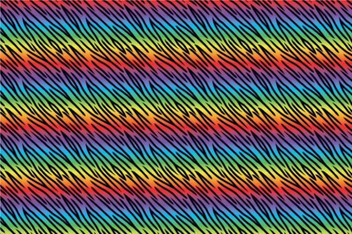 Satin-Stoff - Baby-Tiger Rainbow