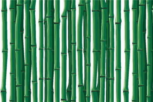 Bambus-Wald - Outdoor-Stoff Weiß
