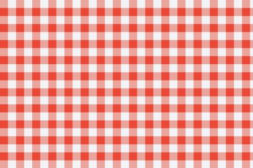 Outdoor-Stoff - Teflon - Vichy Karo Weiß/Rot