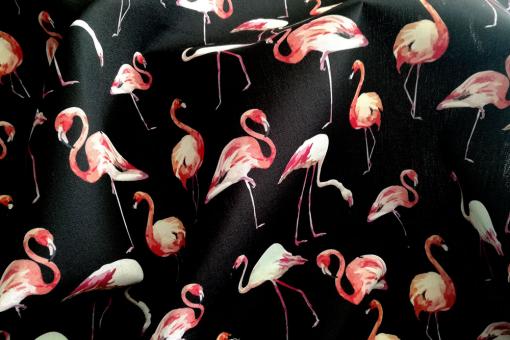 Flamingo-Schwarm - Outdoor-Stoff Schwarz