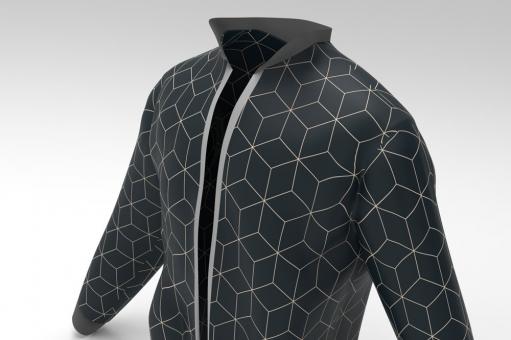 Nano-Softshell - Geometric Grau/Rosa