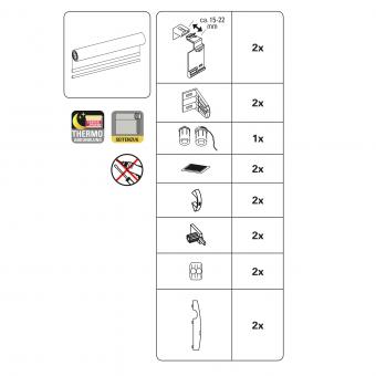 EASYFIX Thermo-Rollo - 60 x 150 cm - Schiefer 