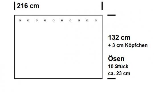 Fertig-Vorhang Allround - linke + rechte Seite - a: 216 x b: 132 cm - Grün 