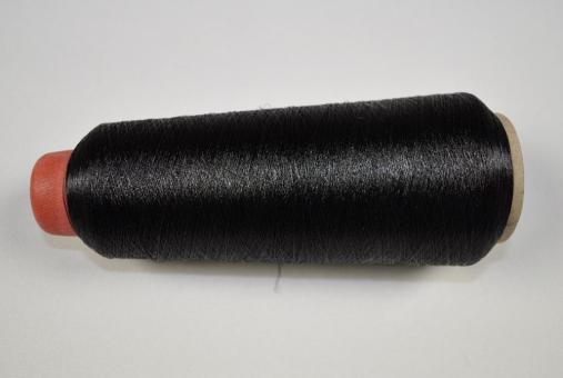 Nähgarn Overlock - Metallic-Look - 2700 Meter - Schwarz 
