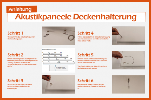 Akustikpaneel Decke - Holzdielen - inkl. Befestigung - 160 x 50 cm 