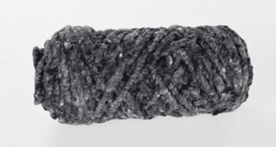 Wollkordel gefilzt - 10 mm - 25 Meter Rolle Dunkelgrau Melange