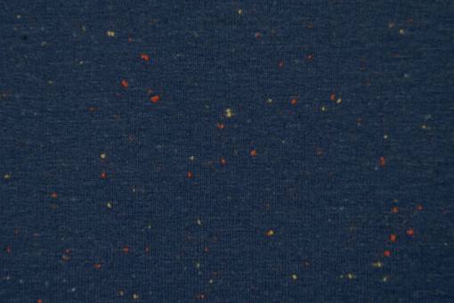 Jersey-Stoff Flanell - gesprenkelt - Dunkelblau 