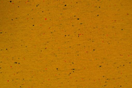 Jersey-Stoff Flanell - gesprenkelt - Curry/Bunt 