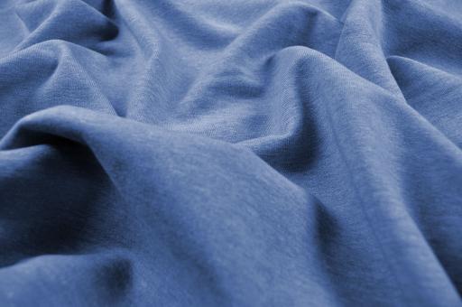 Flausch-Sweat - Melange Jeansblau