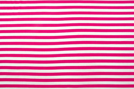 Querstreifen 1 cm - Jersey-Stoff - Weiß/Pink 