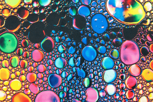 Tanzkleiderstoff - Bunte Seifenblasen 