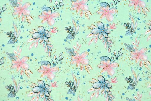 Jerseystoff Superprint - Dreamy Flowers 