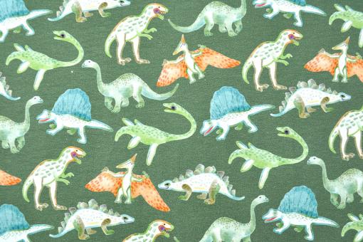 Jerseystoff - Superprint - Dinosaurus 