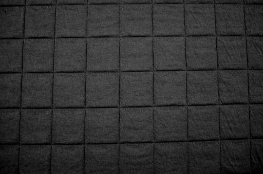 Steppjacquard - Quadrat 6 x 6 - Schwarz 