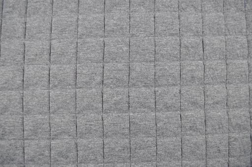 Steppjacquard - Quadrat 4 x 4 - Grau 