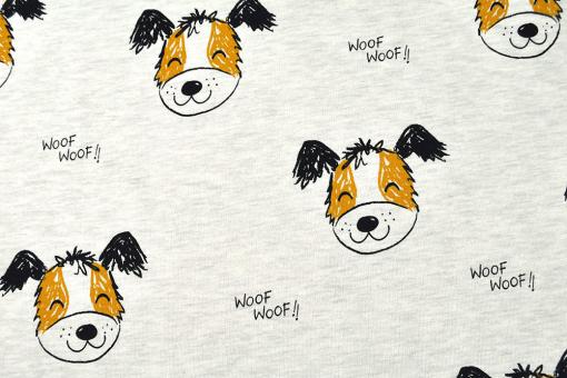 Sweatshirtstoff  Melange - Lucky Dog 