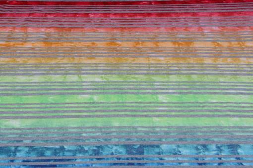 Viskosejersey - Regenbogenstreifen 
