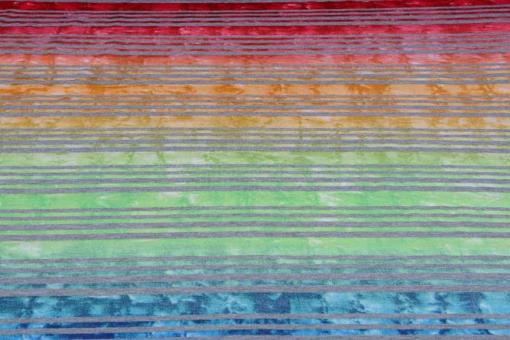 Viskosejersey - Regenbogenstreifen 