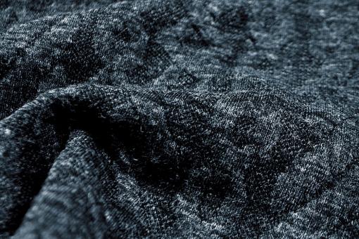 Winter-Sweat - Zopfmuster - Nachtblau Melange 