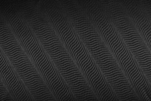 Jacquard-Taft Premium - Wellen - Schwarz 