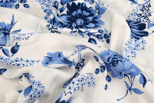 Viskosestoff - Flores Azules 